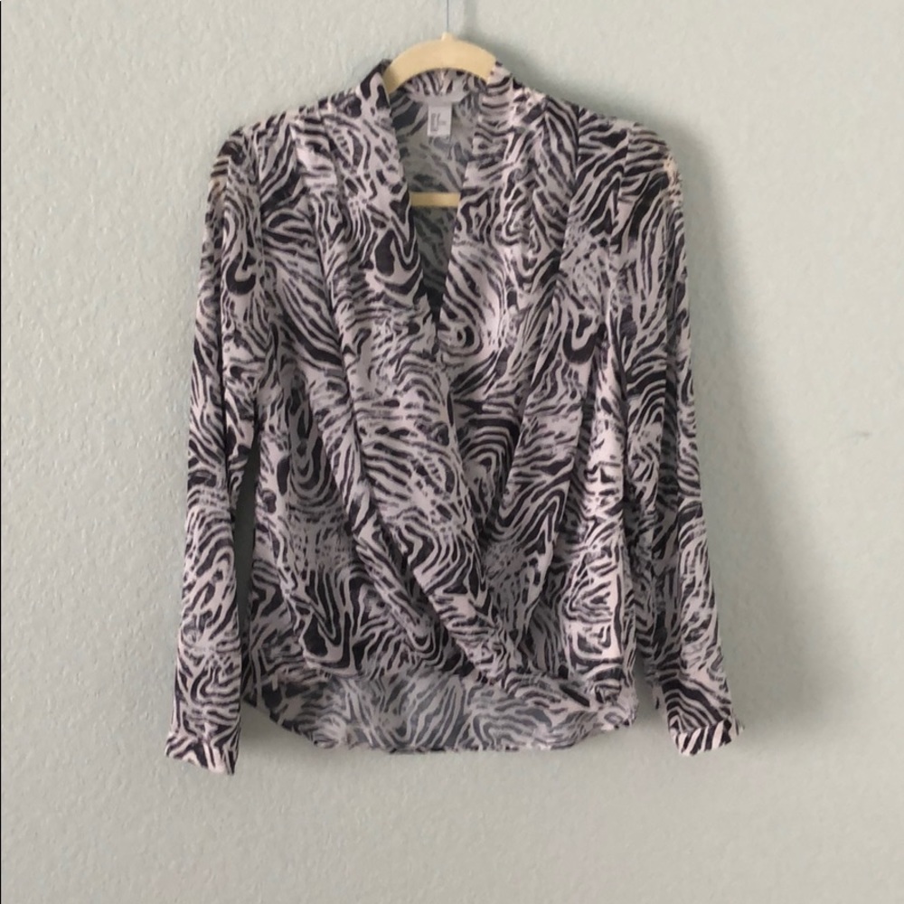 H&M animal print dress top
